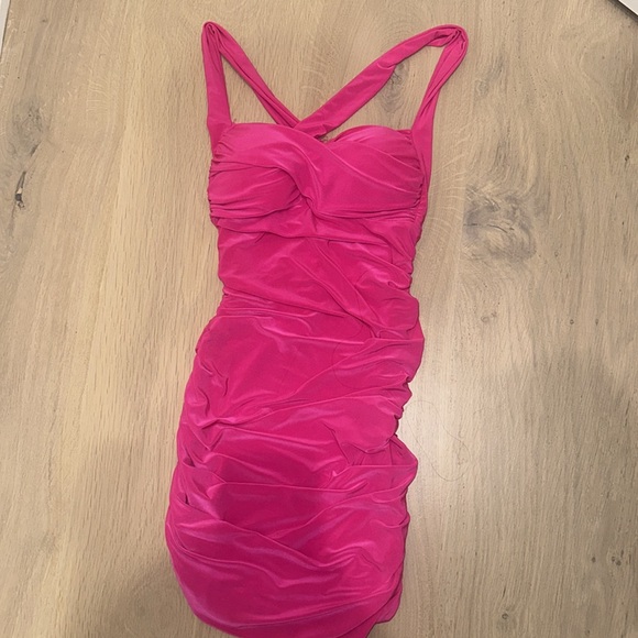 Windsor Cross Your Mind X-Back Short Dress Pink - Picture 2 of 4
